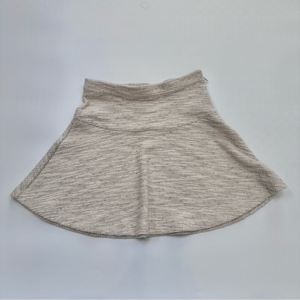 J.Crew Crewcuts Girls Cream Metallic Tweed Flare Skirt Size 12